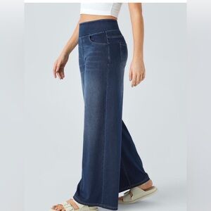 HALARA Flare Wide-Leg Denim Jeans